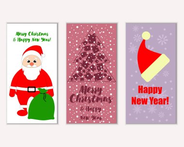 Mutlu Noeller ve mutlu yeni yıl tebrik kartları  