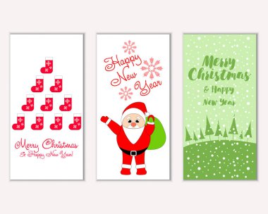 Mutlu Noeller ve mutlu yeni yıl tebrik kartları   