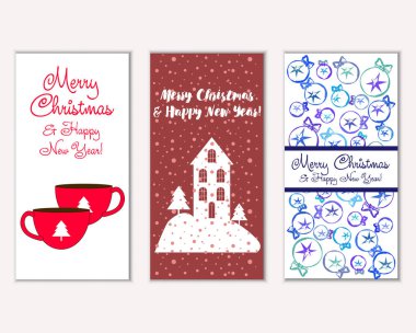 Mutlu Noeller ve mutlu yeni yıl tebrik kartları   