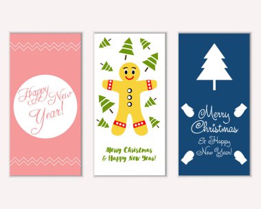 Mutlu Noeller ve mutlu yeni yıl tebrik kartları   