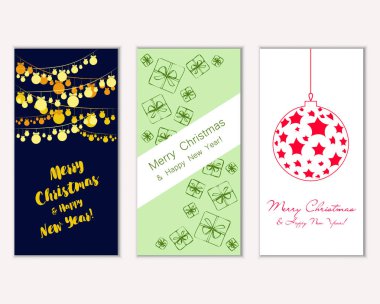 Mutlu Noeller ve mutlu yeni yıl tebrik kartları    