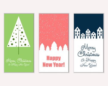 Mutlu Noeller ve mutlu yeni yıl tebrik kartları  