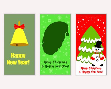 Mutlu Noeller ve mutlu yeni yıl tebrik kartları  