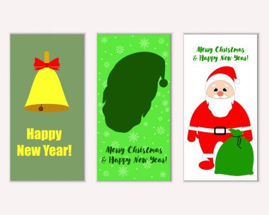Mutlu Noeller ve mutlu yeni yıl tebrik kartları  
