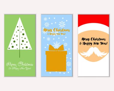 Mutlu Noeller ve mutlu yeni yıl tebrik kartları  
