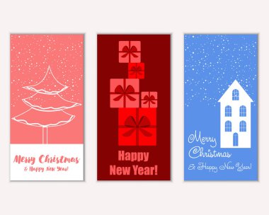Mutlu Noeller ve mutlu yeni yıl tebrik kartları  
