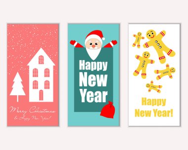 Mutlu Noeller ve mutlu yeni yıl tebrik kartları   
