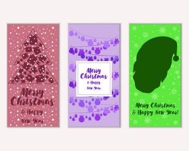 Mutlu Noeller ve mutlu yeni yıl tebrik kartları  