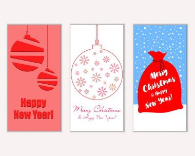 Mutlu Noeller ve mutlu yeni yıl tebrik kartları   