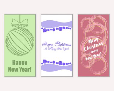Mutlu Noeller ve mutlu yeni yıl tebrik kartları   