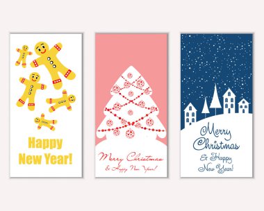 Mutlu Noeller ve mutlu yeni yıl tebrik kartları   