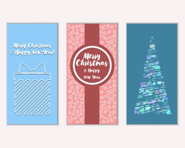 Mutlu Noeller ve mutlu yeni yıl tebrik kartları  