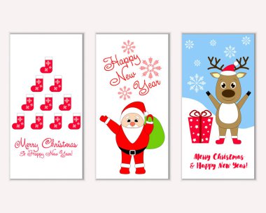 Mutlu Noeller ve mutlu yeni yıl tebrik kartları   