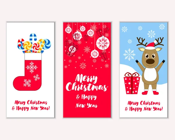 vektör çizim kış tatil tebrik kartları