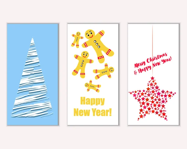 vektör çizim kış tatil tebrik kartları