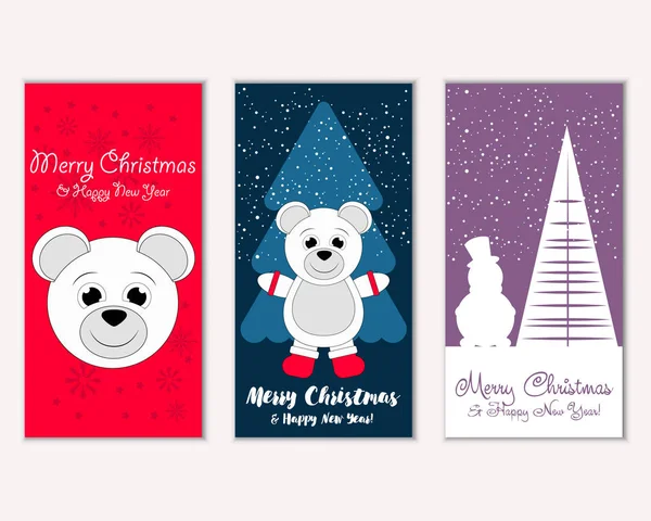 Renkli Noel kartları ile yeni yıl süslemeleri, illüstrasyon vektör