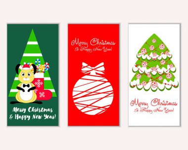 Mutlu Noeller ve mutlu yeni yıl tebrik kartları   