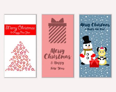 Mutlu Noeller ve mutlu yeni yıl tebrik kartları   