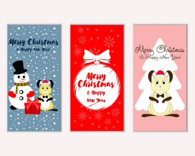 Mutlu Noeller ve mutlu yeni yıl tebrik kartları   