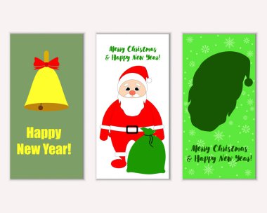 Mutlu Noeller ve mutlu yeni yıl tebrik kartları  