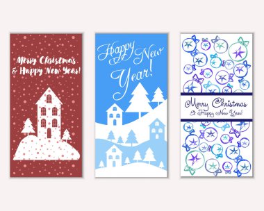 Mutlu Noeller ve mutlu yeni yıl tebrik kartları   