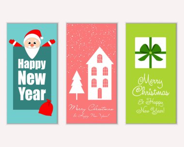 Mutlu Noeller ve mutlu yeni yıl tebrik kartları   