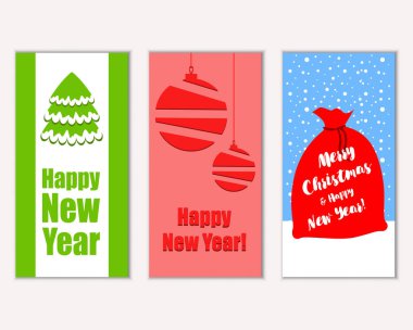 Mutlu Noeller ve mutlu yeni yıl tebrik kartları   