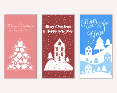 Mutlu Noeller ve mutlu yeni yıl tebrik kartları   