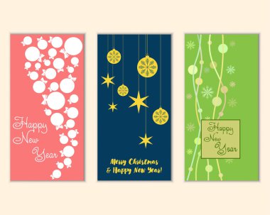 Mutlu Noeller ve mutlu yeni yıl tebrik kartları  