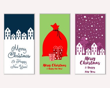 Mutlu Noeller ve mutlu yeni yıl tebrik kartları   