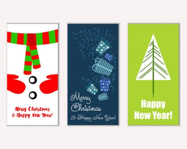 Mutlu Noeller ve mutlu yeni yıl tebrik kartları  