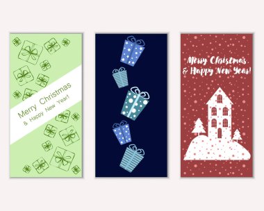 Mutlu Noeller ve mutlu yeni yıl tebrik kartları    