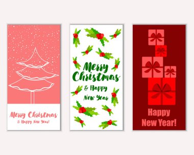 Mutlu Noeller ve mutlu yeni yıl tebrik kartları  