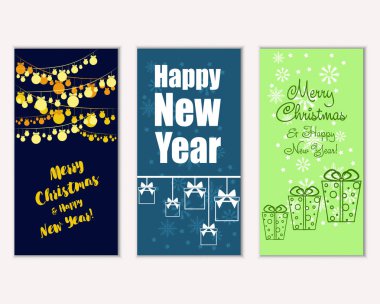Mutlu Noeller ve mutlu yeni yıl tebrik kartları   