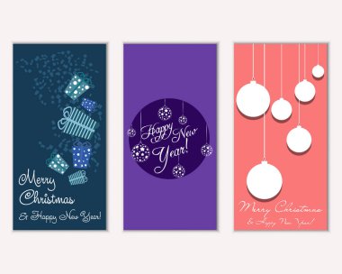 Mutlu Noeller ve mutlu yeni yıl tebrik kartları  