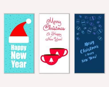 Mutlu Noeller ve mutlu yeni yıl tebrik kartları   
