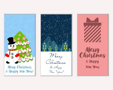 Mutlu Noeller ve mutlu yeni yıl tebrik kartları  