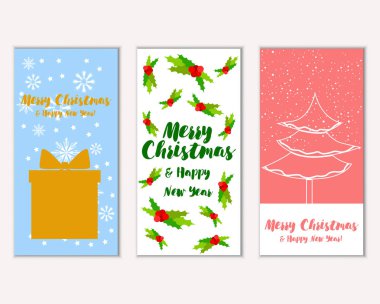 Mutlu Noeller ve mutlu yeni yıl tebrik kartları  
