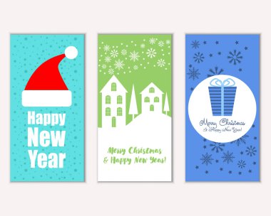 Mutlu Noeller ve mutlu yeni yıl tebrik kartları   