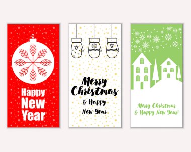 Mutlu Noeller ve mutlu yeni yıl tebrik kartları    