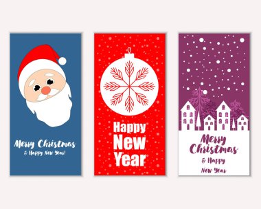 Mutlu Noeller ve mutlu yeni yıl tebrik kartları    