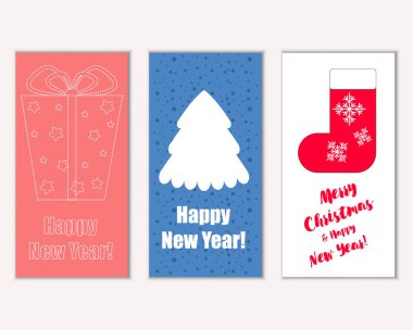 Mutlu Noeller ve mutlu yeni yıl tebrik kartları   