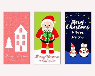 Mutlu Noeller ve mutlu yeni yıl tebrik kartları   