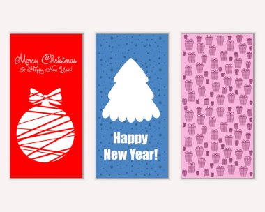 Mutlu Noeller ve mutlu yeni yıl tebrik kartları   