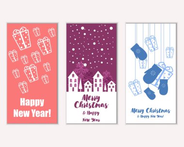 Mutlu Noeller ve mutlu yeni yıl tebrik kartları    