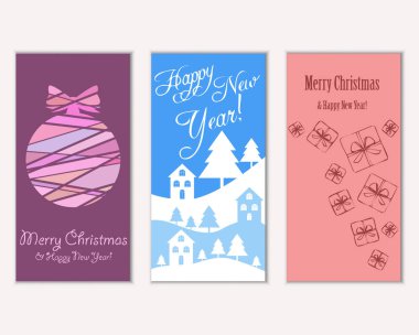 Mutlu Noeller ve mutlu yeni yıl tebrik kartları    