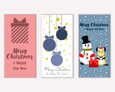 Mutlu Noeller ve mutlu yeni yıl tebrik kartları   