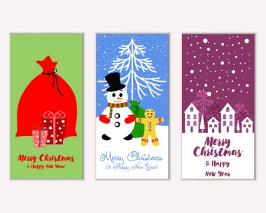 Mutlu Noeller ve mutlu yeni yıl tebrik kartları   