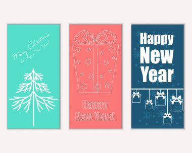 Mutlu Noeller ve mutlu yeni yıl tebrik kartları   