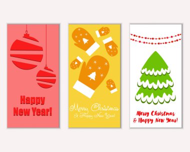 Mutlu Noeller ve mutlu yeni yıl tebrik kartları   